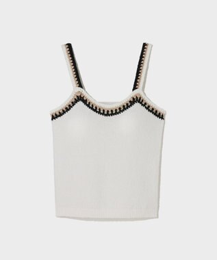 GRACE CONTINENTAL ツイーディーニットキャミ ホワイト