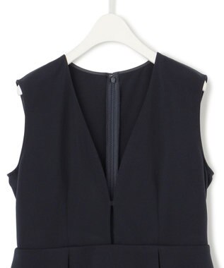 ICB 【洗える】ミリオーネダンボールニット  ジャンパースカートワンピース ネイビー系