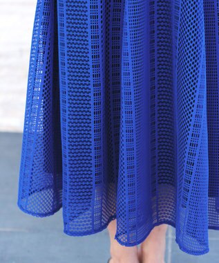 Tiaclasse ラインレーススカート ブルー