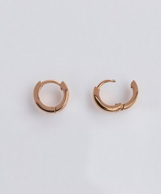 Phoebe 【金属アレルギー対応】ワンタッチメタルフープミニピアス　ローズゴールド/サージカルステンレス ローズゴールド