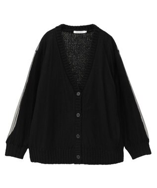 AMERICAN HOLIC チュールレイヤードカーディガン Black