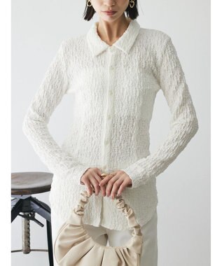 Green Parks AnriettMusee ふくれジャガードシャツ Off White