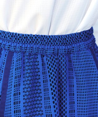 Tiaclasse ラインレーススカート ブルー