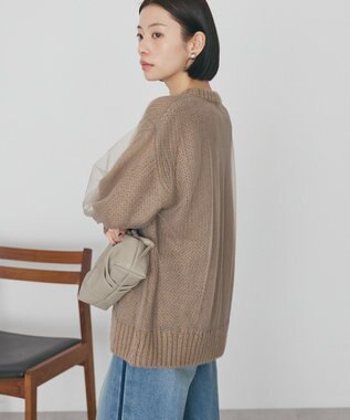 AMERICAN HOLIC チュールレイヤードカーディガン Gray Beige