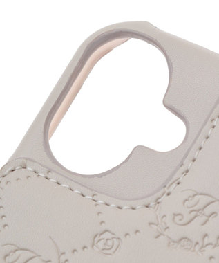 Maison de FLEUR カードポケットミラー付きアイフォン16ケース Grayish Pink