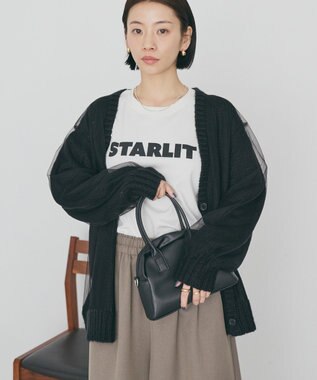 AMERICAN HOLIC チュールレイヤードカーディガン Black