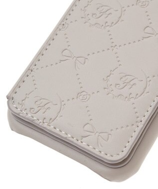 Maison de FLEUR カードポケットミラー付きアイフォン16ケース Grayish Pink