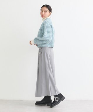 earth music&ecology ローゲージニットショートカーディガン Blue