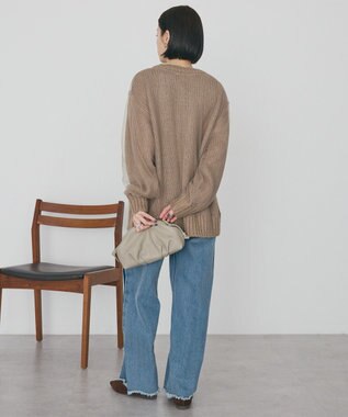 AMERICAN HOLIC チュールレイヤードカーディガン Gray Beige