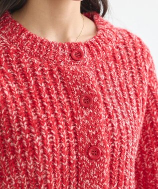 earth music&ecology ローゲージニットショートカーディガン Pink