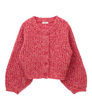earth music&ecology ローゲージニットショートカーディガン Pink
