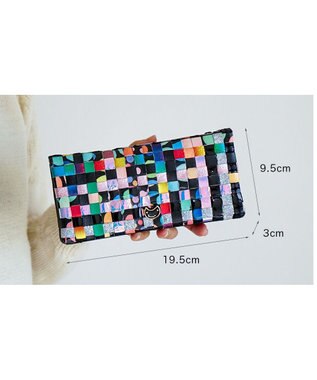 tsumori chisato CARRY エポネコメッシュ 長財布 2つ折り かぶせタイプ ブラック