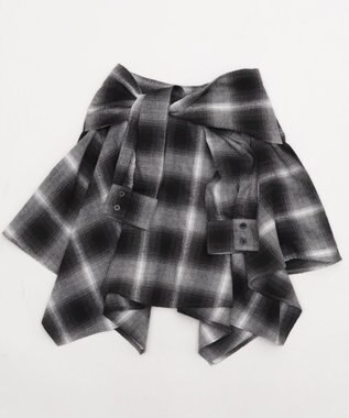 WEGO ネルシャツライクイレヘムミニスカート ブラック