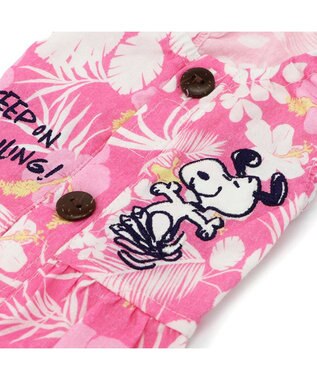 PET PARADISE スヌーピー 背中開き アロハワンピース 小型犬 ピンク