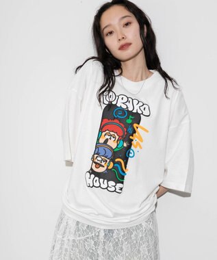 WEGO 【ユニセックス着用ITEM/MLサイズ展開】別注PIRAKOグラフィックT（S） ホワイト