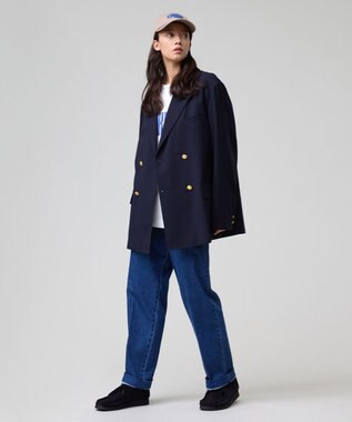 J.PRESS MEN 【J.PRESS ORIGINALS】【UNISEX】Wool Polyester Stretch Toropical 4B Blazer / Baggy-Fit ネイビー系