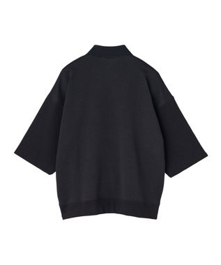 HAAG スマイルコットン HALF SLEEVE SWEAT POLO SHIRTS ポロシャツ ブラック