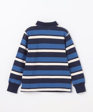 J.PRESS KIDS 【110-130cm】ハーフジップ ボーダー トレーナー ネイビー系1