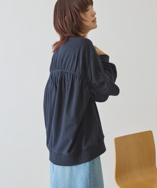 AMERICAN HOLIC バックギャザー裏毛スウェット Dark Navy