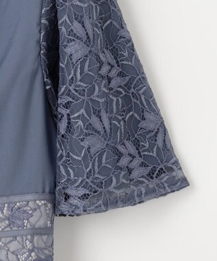 ANY SIS 【Lily Calin】グレースフレアスリーブ ドレス ダルブルー