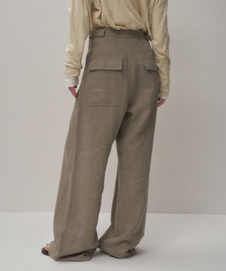 ATON LINEN TWILL | ベイカーパンツ BEIGE