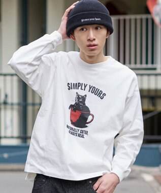 WEGO グラフィックBIG　T（長袖） ホワイト