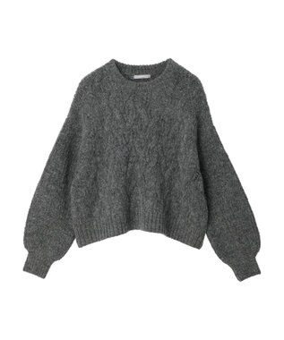 Green Parks armonia. ケーブルニットプルオーバー Charcoal Gray