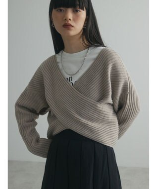 Green Parks armonia. ＳＥＴ２点ニットワンピース Beige