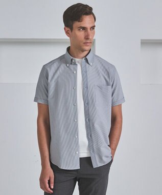 GOTAIRIKU とにかく涼しい/酷暑対応【吸水速乾】クールマックスサッカーシャツ（25/26年モデル） グレー×白