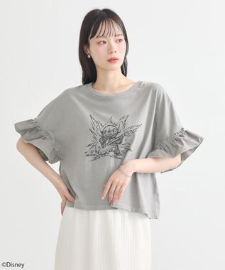 earth music&ecology スティッチ／フリルドッキングＴＥＥ Gray Beige