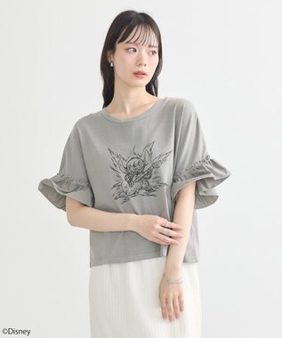 earth music&ecology スティッチ／フリルドッキングＴＥＥ Gray Beige