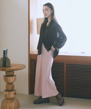 earth music&ecology ストレッチサテンスカート Pink