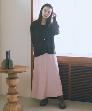 earth music&ecology ストレッチサテンスカート Pink