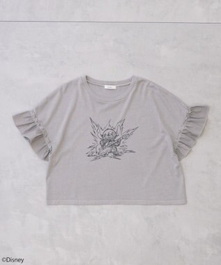 earth music&ecology スティッチ／フリルドッキングＴＥＥ Gray Beige