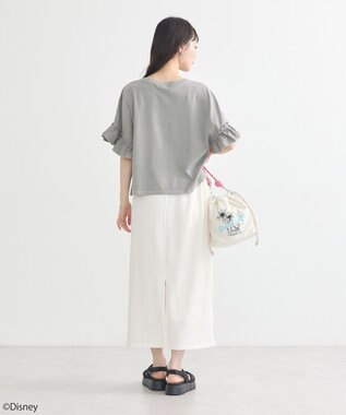 earth music&ecology スティッチ／フリルドッキングＴＥＥ Gray Beige