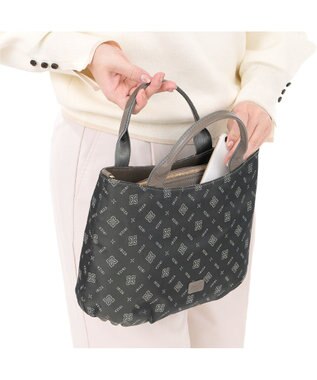 IBIZA モノグラムナイロン　2WAYバッグ ダークグレー