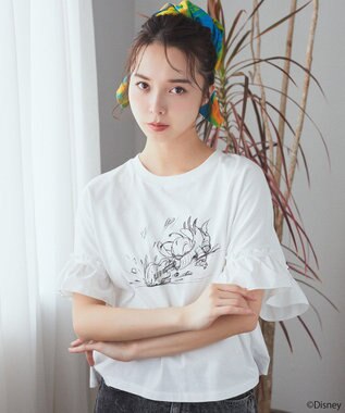 earth music&ecology スティッチ／フリルドッキングＴＥＥ Off White