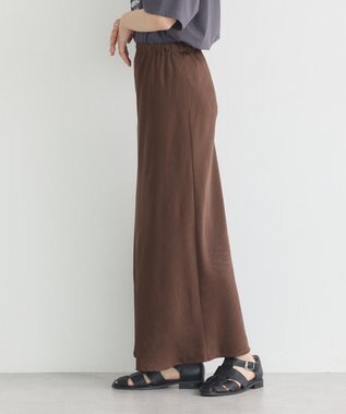earth music&ecology ストレッチサテンスカート Brown
