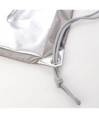 UNBILLION ペルケ perche / ナイロン×牛革ドローコード2wayナップサック ライトグレー