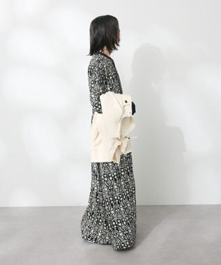 CRAFT STANDARD BOUTIQUE 総柄バイカラーワンピース Black