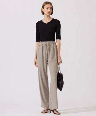 ICB 【洗える】4×2リブ プルオーバー ブラック系