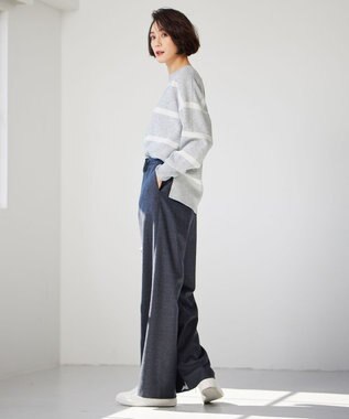 自由区 ウールサキソニーワイド パンツ グレー系