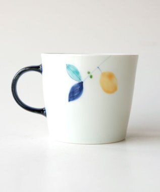 たち吉 【たち吉】彩レモン　マグ（青）〈1個〉 有田焼 ホワイト×ブルー