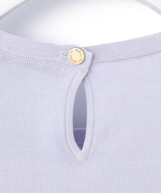 23区 L 【アンサンブル対応/洗える】プレミアム コットン 半袖 プルオーバー ライラック系