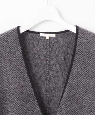 自由区 ヘリンボーン ポンチョ グレー系