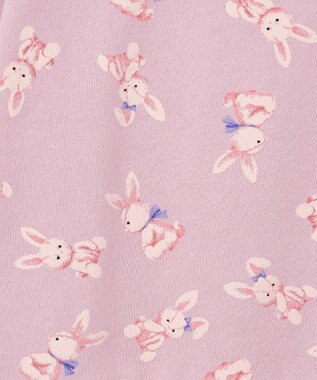 ANY KIDS アニマル 総柄 トレーナー ラベンダー×ウサギ
