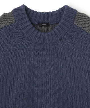 JOSEPH HOMME ラーナヴァージンメリノ　クルーネックニット ネイビー系