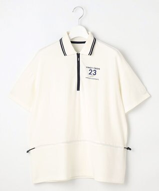 23区GOLF 【辻梨恵プロ着用】ウェストドローコードポロ ホワイト系