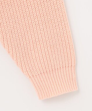 Feroux 【洗える】パール付き カーディガン ピンク系