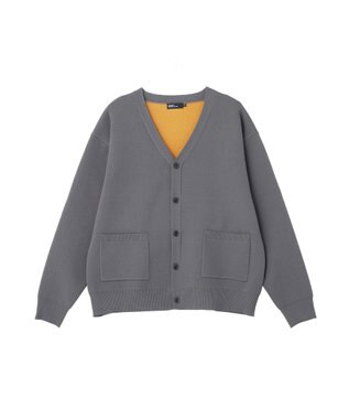 CRAFT STANDARD BOUTIQUE ウォッシャブルVネックカーディガン Charcoal Gray